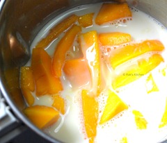 Mango, condensed milk, milk